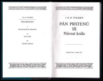 J. R. R Tolkien: Pán prstenů
