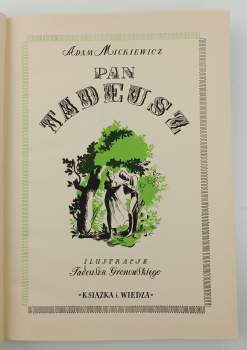 Adam Mickiewicz: Pan Tadeuse