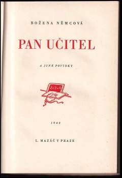 Božena Němcová: Pan učitel a jiné povídky