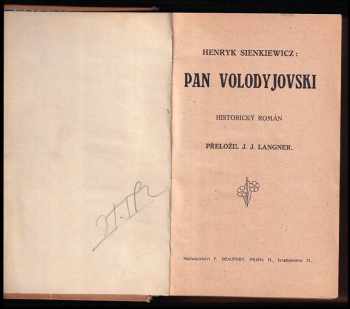 Henryk Sienkiewicz: Pan Volodyjovski