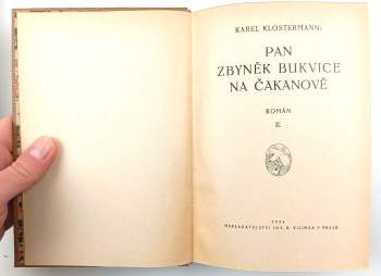 Karel Klostermann: Pan Zbyněk Bukvice na Čakanově