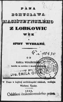 Pána Bohuslava Hasišteynského z Lobkowic wěk a spisy wybrané