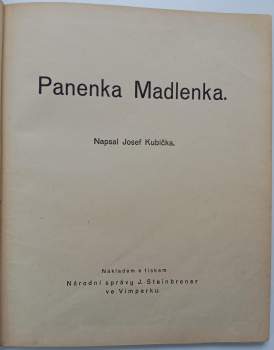 Josef Kubička: Panenka Madlenka