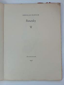 Jaroslav Durych: Panenky