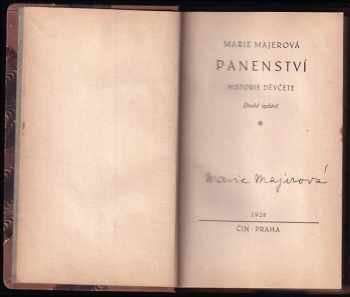 Marie Majerová: Panenství