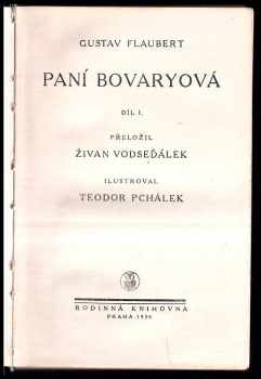 Gustave Flaubert: Paní Bovaryová Díl I.