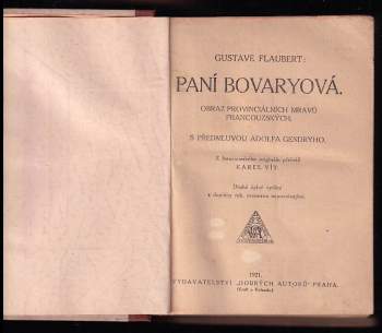 Gustave Flaubert: Paní Bovaryová