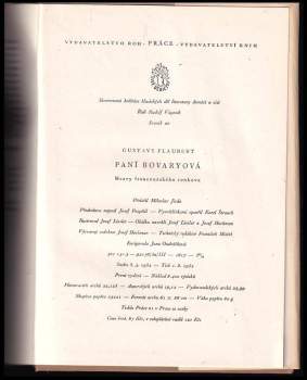 Gustave Flaubert: Paní Bovaryová