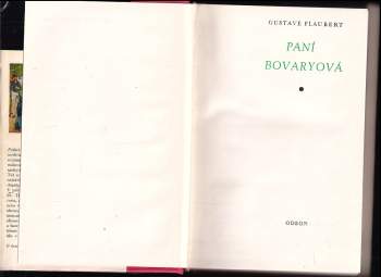 Gustave Flaubert: Paní Bovaryová