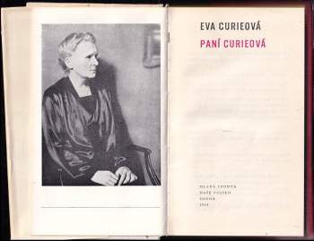 Eve Curie: Paní Curieová