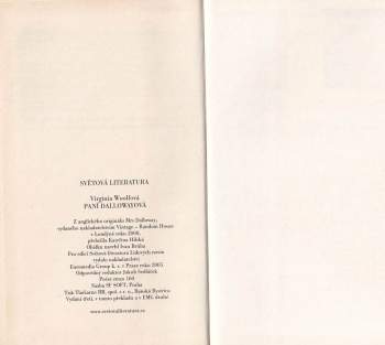 Virginia Woolf: Paní Dallowayová