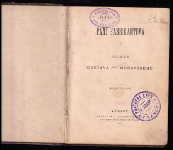 Gustav Pfleger Moravský: Paní fabrikantova