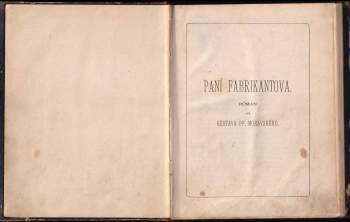 Gustav Pfleger Moravský: Paní fabrikantova