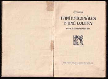 Pavel Fink: Paní kardinálek a jiné loutky