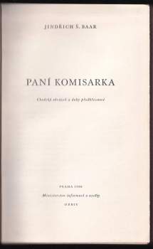 Jindřich Šimon Baar: Paní komisarka