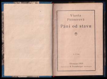 Vlasta Pittnerová: Páni od stavu