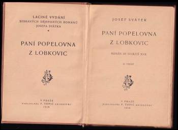 Josef Svátek: Paní Popelovna z Lobkovic