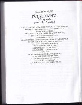 David Papajík: Páni ze Sovince
