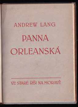 Andrew Lang: Panna Orleanská