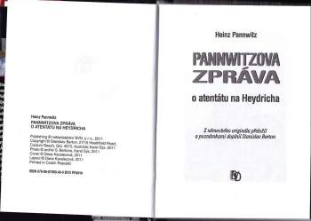 Heinz Pannwitz: Pannwitzova zpráva o atentátu na Heydricha