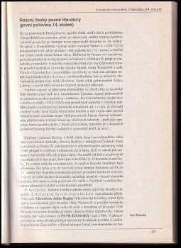 Jan Schneider: Panorama české literatury