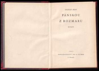Sigrid Boo: Panskou z rozmaru