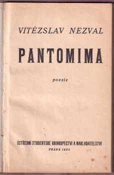 Vítězslav Nezval: Pantomima