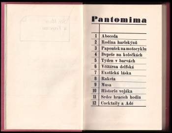 Vítězslav Nezval: Pantomima