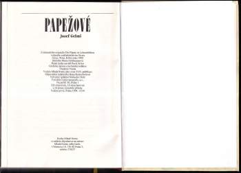 Josef Gelmi: Papežové