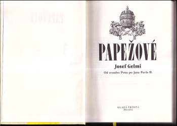 Josef Gelmi: Papežové