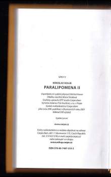 Miroslav Holub: Paralipomena