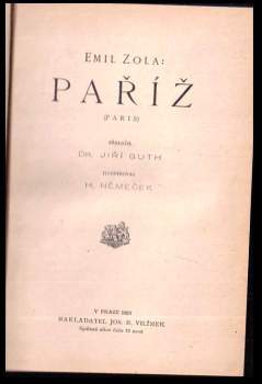 Émile Zola: Paříž