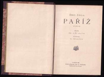 Émile Zola: Paříž