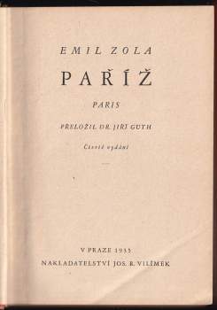 Émile Zola: Paříž