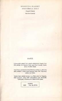 Émile Zola: Paříž