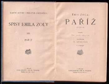 Émile Zola: Paříž - Paris