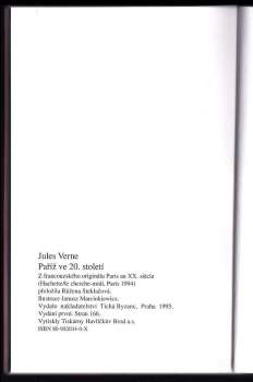Jules Verne: Paříž ve 20. století
