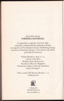 Paula McLain: Pařížská manželka