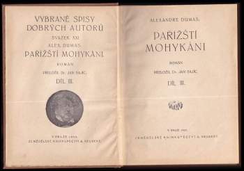 Alexandre Dumas: Pařížští Mohykáni