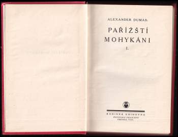 Alexandre Dumas: Pařížští Mohykáni