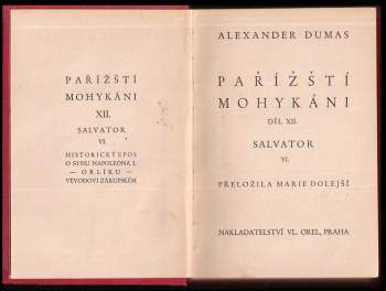 Alexandre Dumas: Pařížští Mohykáni