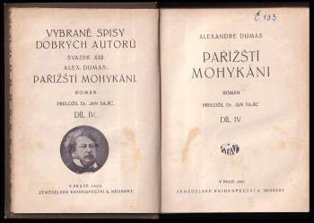 Alexandre Dumas: Pařížští Mohykáni