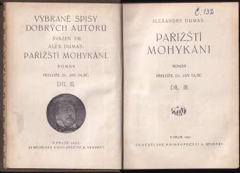 Alexandre Dumas: Pařížští Mohykáni