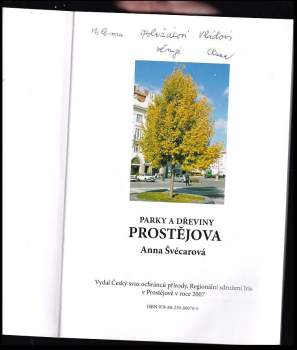 Anna Švécarová: Parky a dřeviny Prostějova