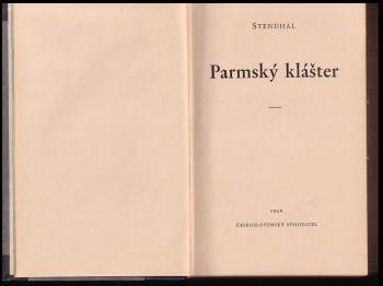 Stendhal: Parmský klášter
