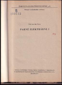 Ján Vávra: Parné elektrárne