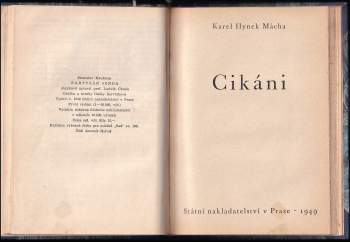 Karel Hynek Mácha: Cikáni