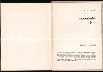 Aleksandr Nikolajevič Saburov: Partyzánské jaro