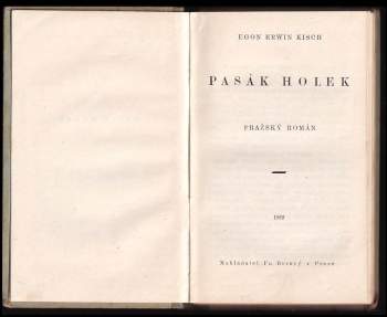 Egon Erwin Kisch: Pasák holek