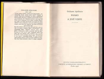 Guillaume Apollinaire: Pásmo a jiné verše